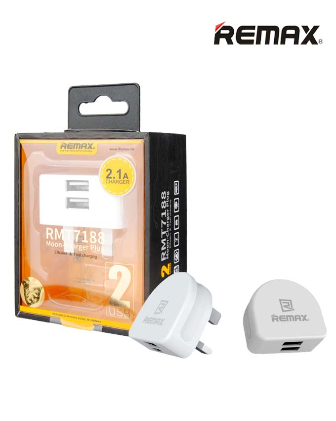 Remax RMT-7188 Moon Series 2USB Charger 2.A UK